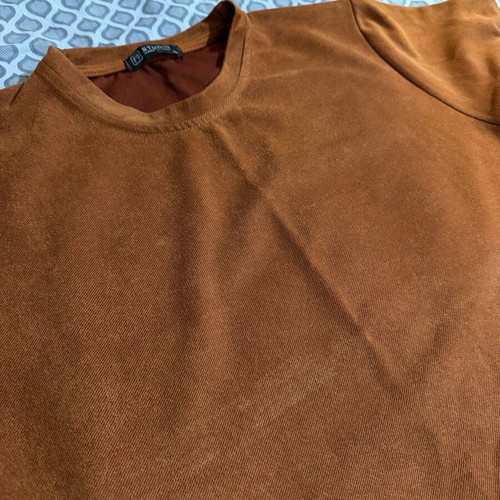 T-shirt brown XL like new, terry fabric slim fit