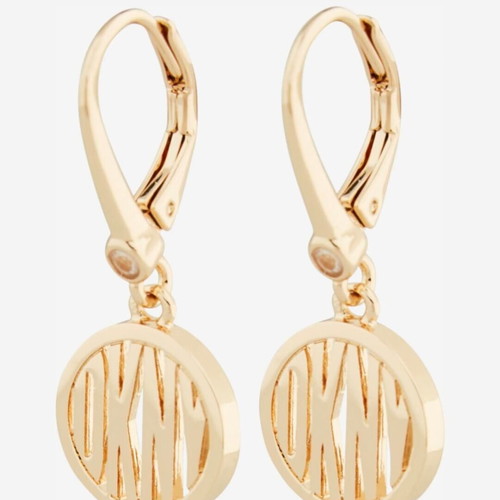 DKNY earrings like new, gold color