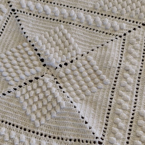 Handmade knitted blanket like new 160x210