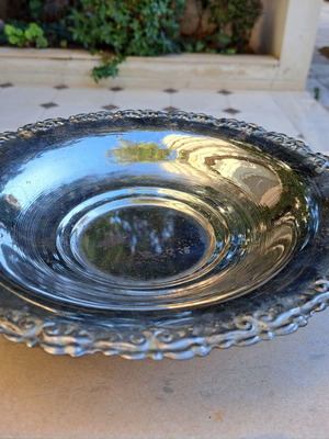 Silver-plated tray used, from 1960, excellent condition