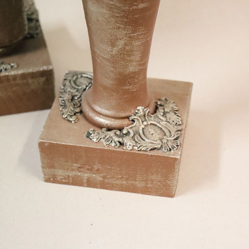 Handmade Upcycled Candlesticks Set of 2 New
