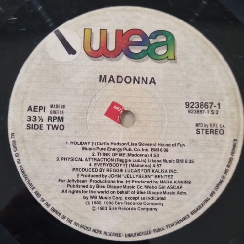 Madonna vinyl record used