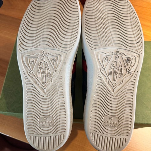 Gucci Ace sneakers used, black with blue and red details