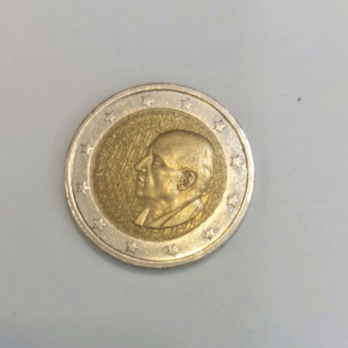 Collectible 2 euro coin 2020 used, 100 years since birth of Dimitris Mitropoulos