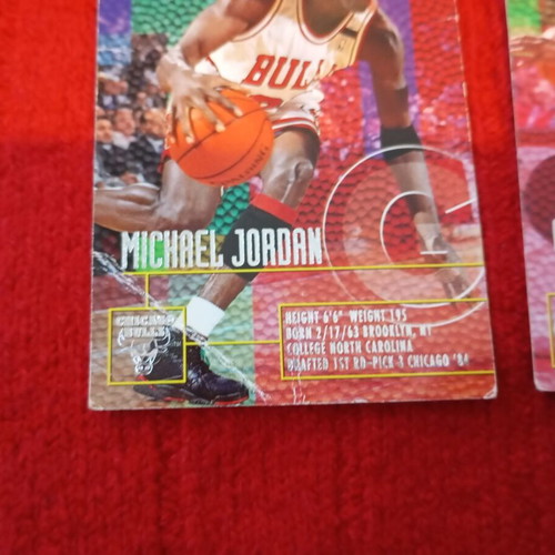 NBA Fleer 1995-96 collectible cards used, set of 3