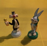 Bugs Bunny and Sylvester figures