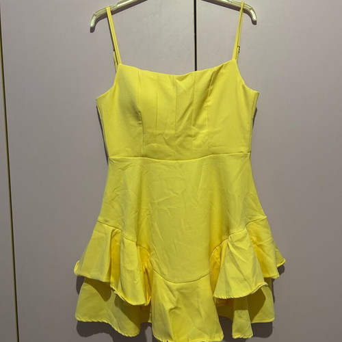 Dress yellow, new, size M, summer airy