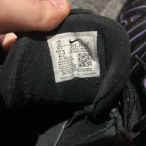 Nike Air More Uptempo used, black and purple, size 44