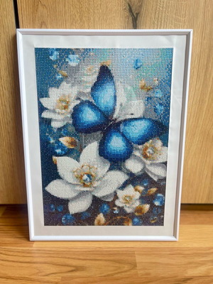 Handmade diamond painting with frame new