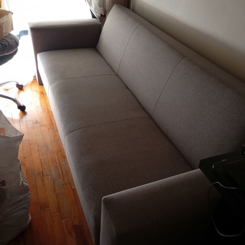 Three-seater sofa with storage and semi-double bed