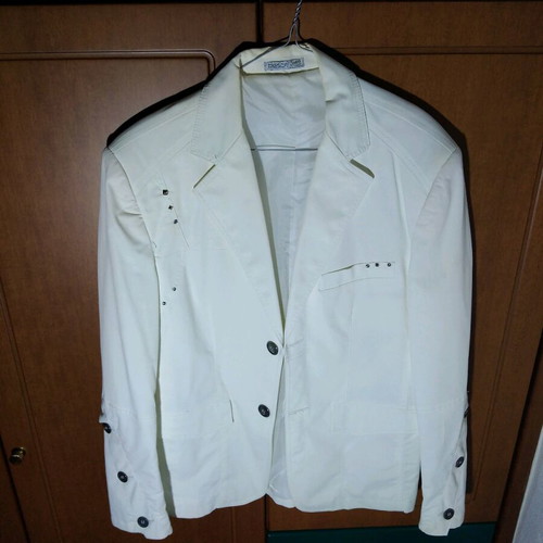 Tresor jeans men's jacket size S like new, white