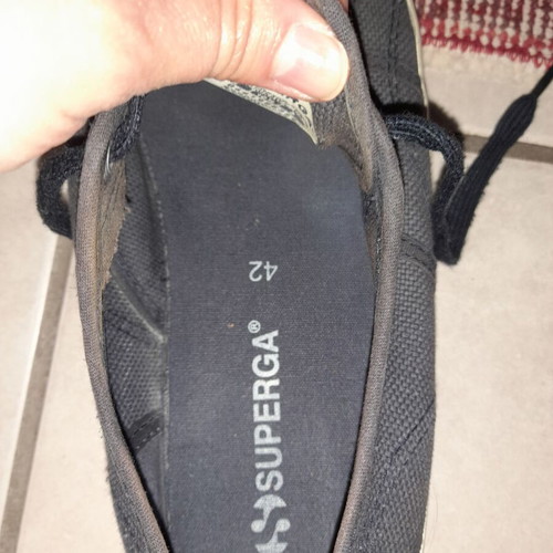 Superga canvas shoes used, size 42, blue