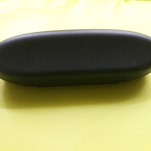 Police glasses case used, black plastic