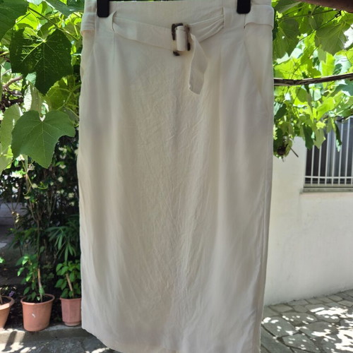 Pencil skirt Marks & Spencer like new, linen-viscose, cream, size XL