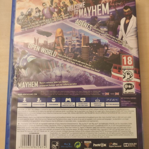 Agents of Mayhem PS4 game like new, compatible with PS5