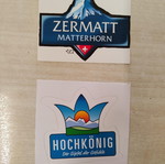 Ετικέτες Zermatt Matterhorn και Hochkönig, Ελβετία και Αυστρία