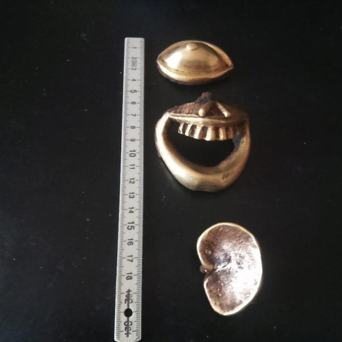 Brass surrealist micro-sculptures by Klearchou Loukopoulo, like new