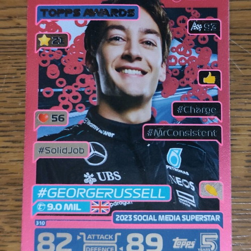 Topps Formula 1 George Russel card like new