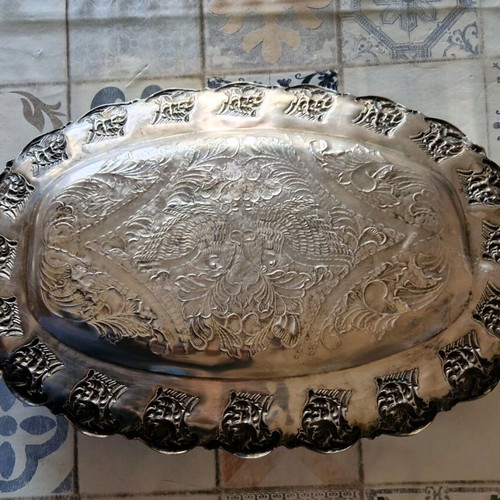 Silver-plated serving tray like new