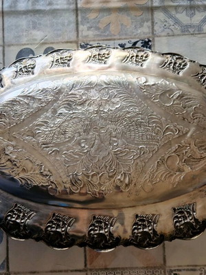Silver-plated serving tray like new