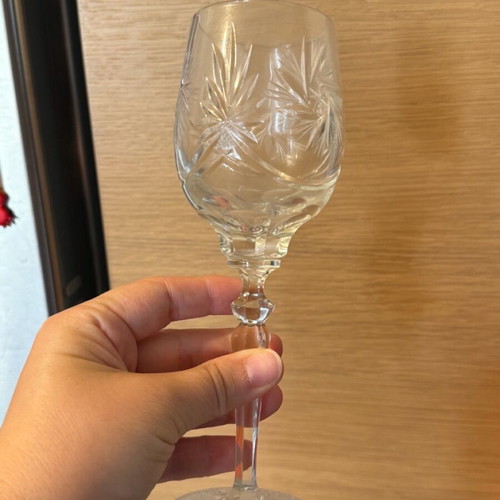 Vintage crystal glass set like new, 5 types x 6 pieces