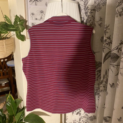 Nike Golf sleeveless women's polo shirt like new, size L, red and white