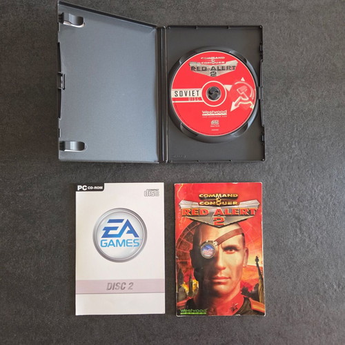 Red Alert 2 PC game used, Greek edition, 2 CDs with manual