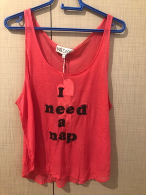 Wildfox tank top new, pink, size M