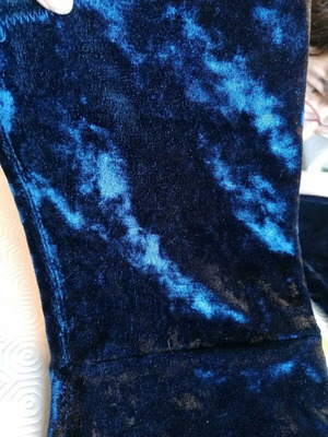 Velvet gaiters like new, blue