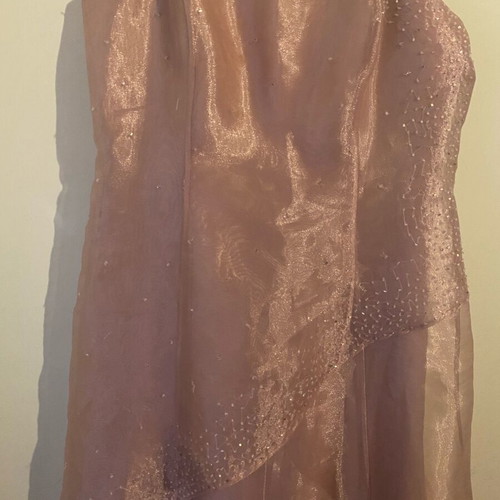Evening dress pink with rhinestones used, size M