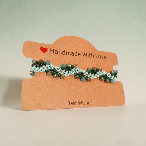 Handmade macrame bracelet new in earthy tones
