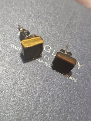 Χειροποίητα σκουλαρίκια με λίθο tiger eye