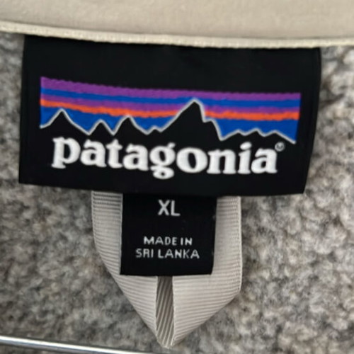 Patagonia Better Sweater Fleece Jacket Women XL like new, beige and white