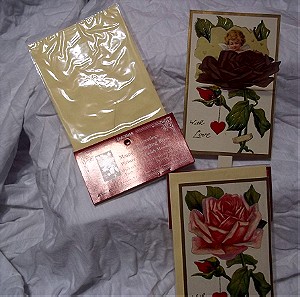 Τρισδιάστατη καρτ-ποστάλ με τριαντάφυλλο και αγγελούδι !!!!