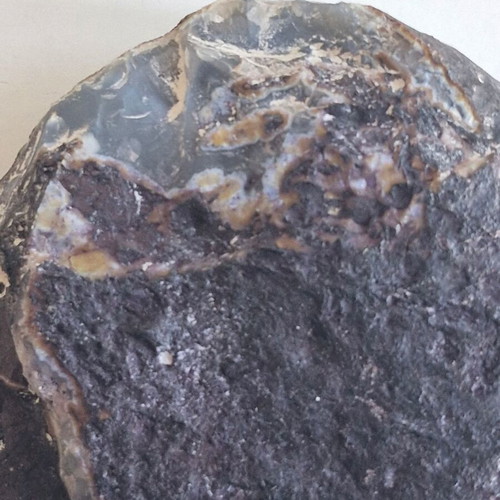 Raw purple agate stone new 922 grams