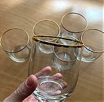  6 κρυστάλλινα ποτήρια ουϊσκυ Lausitz με επίχρυσο στόμιο