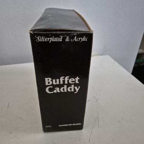Metal Buffet Caddy cutlery organizer like new, silver