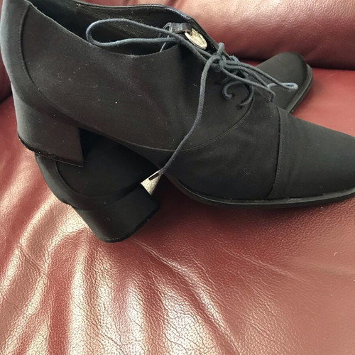 Fendissime Oxford Lace-Up Shoes Size 37.5 Like New Black