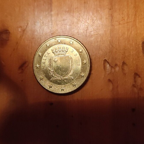 Malta 50 Cent Coin 2019 Like New With Minting Error