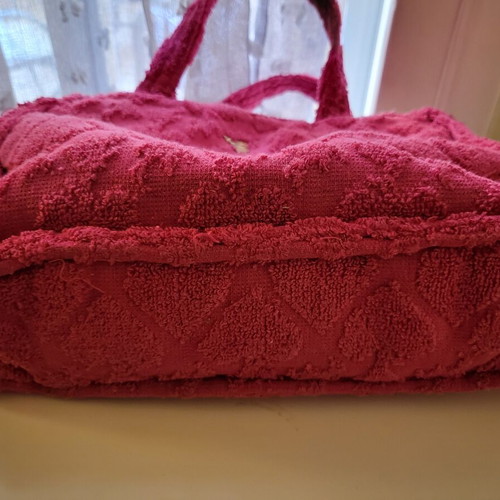 Sugar Free hand bag, pink fuchsia, terry fabric