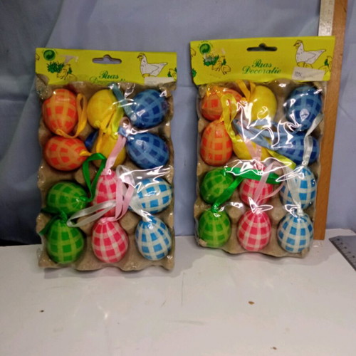 Paper Easter eggs new, pack of 2, 6 centimeters
