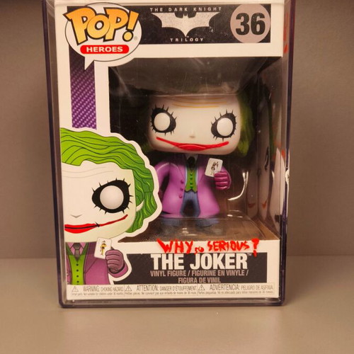 Funko Pop The Joker #36 with custom painted acrylic protector