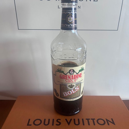 Bols Grenadine Sirup used vintage decorative bottle