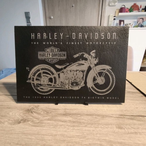 Decorative Harley-Davidson 1933 Big Twin slate plaque new