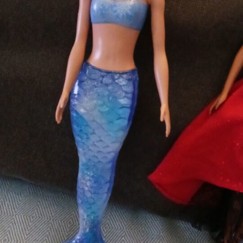 Barbie mermaid set of 2 dolls used with dresses gift