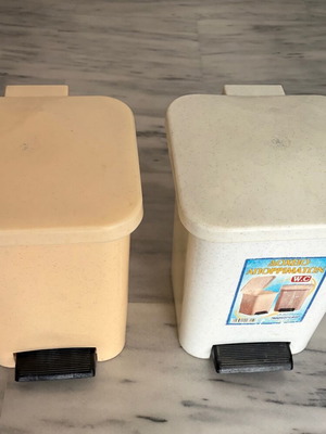 Pedal bin 7.5lt like new, plastic bathroom waste container