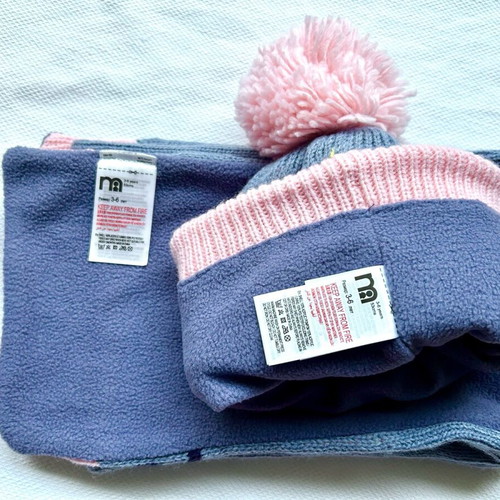 Mothercare knitted hat, gloves, scarf set 3-6 years like new
