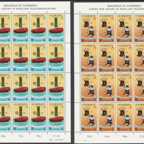 Guernsey 1979 Europa CEPT stamp set complete sheets new