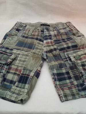 Sinsay Kids' Checked Shorts like new, brown and khaki