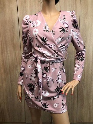 Neo Collection Italy wrap dress new, size S/M, pink multicolor